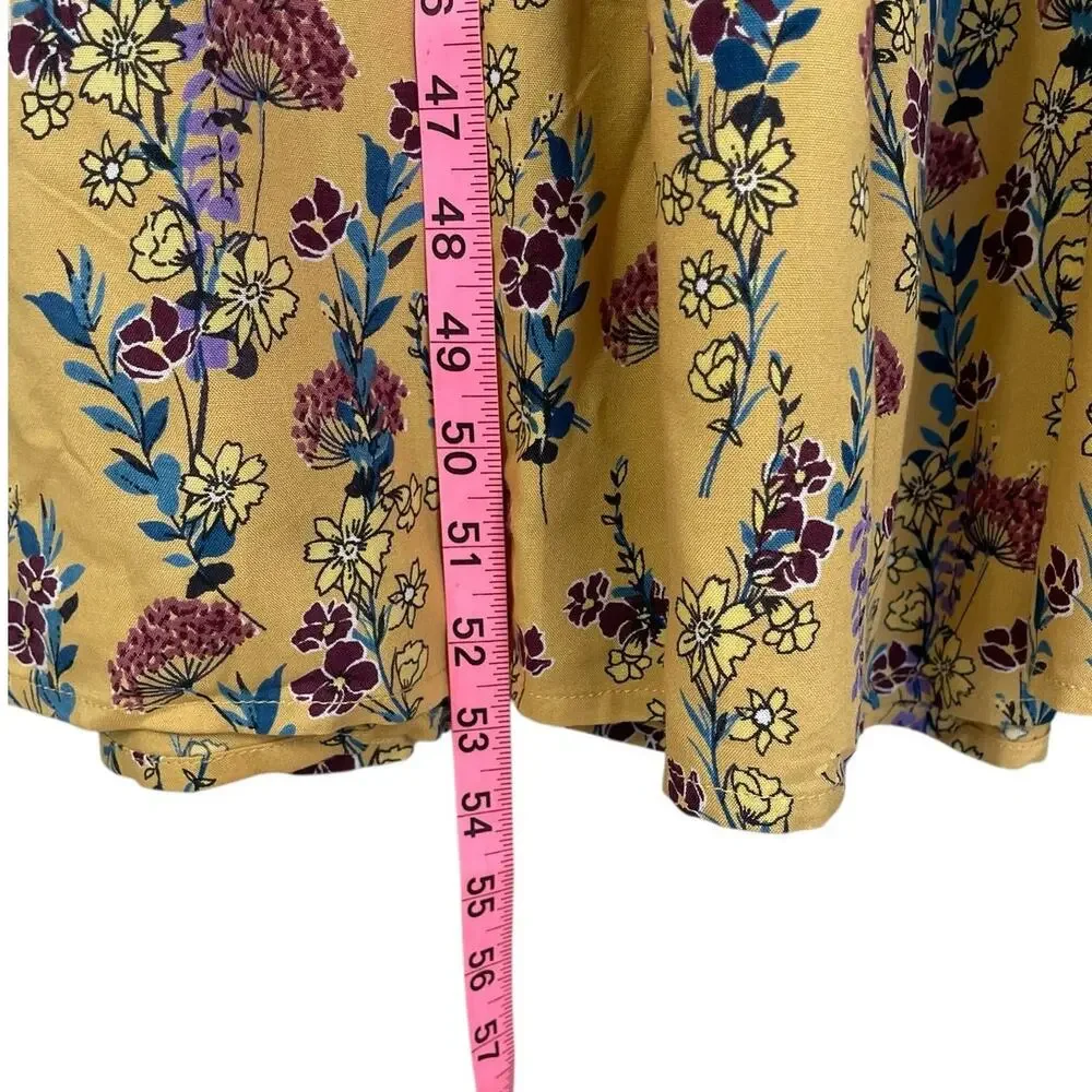 The Pyramid Collection Smocked Floral Midi Dress Large Cottage Whimsy Ethereal - Picture 7 of 9